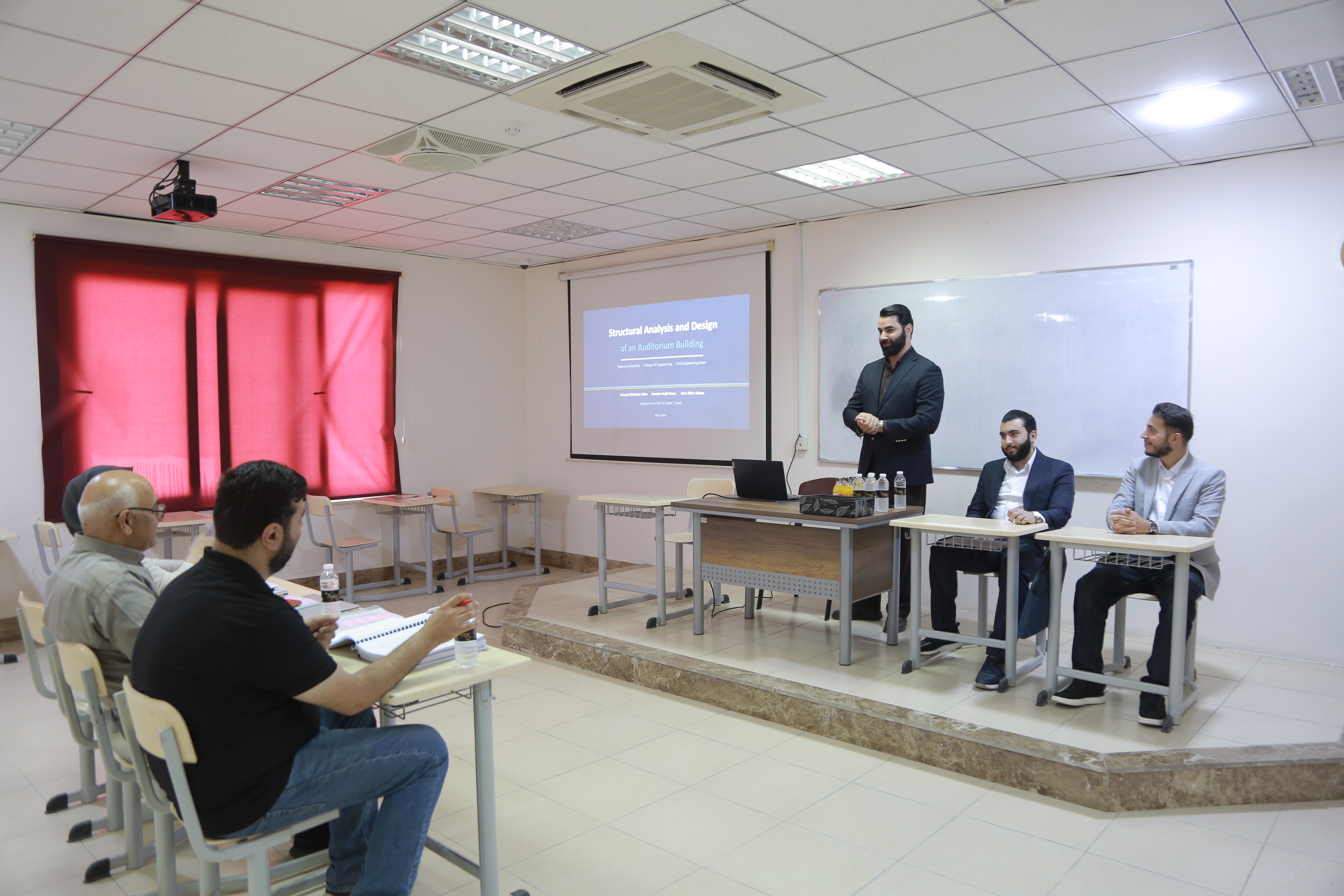 قسم الهندسة المدنية في جامعة نوروز يبدأ مناقشة مشاريع التخرج