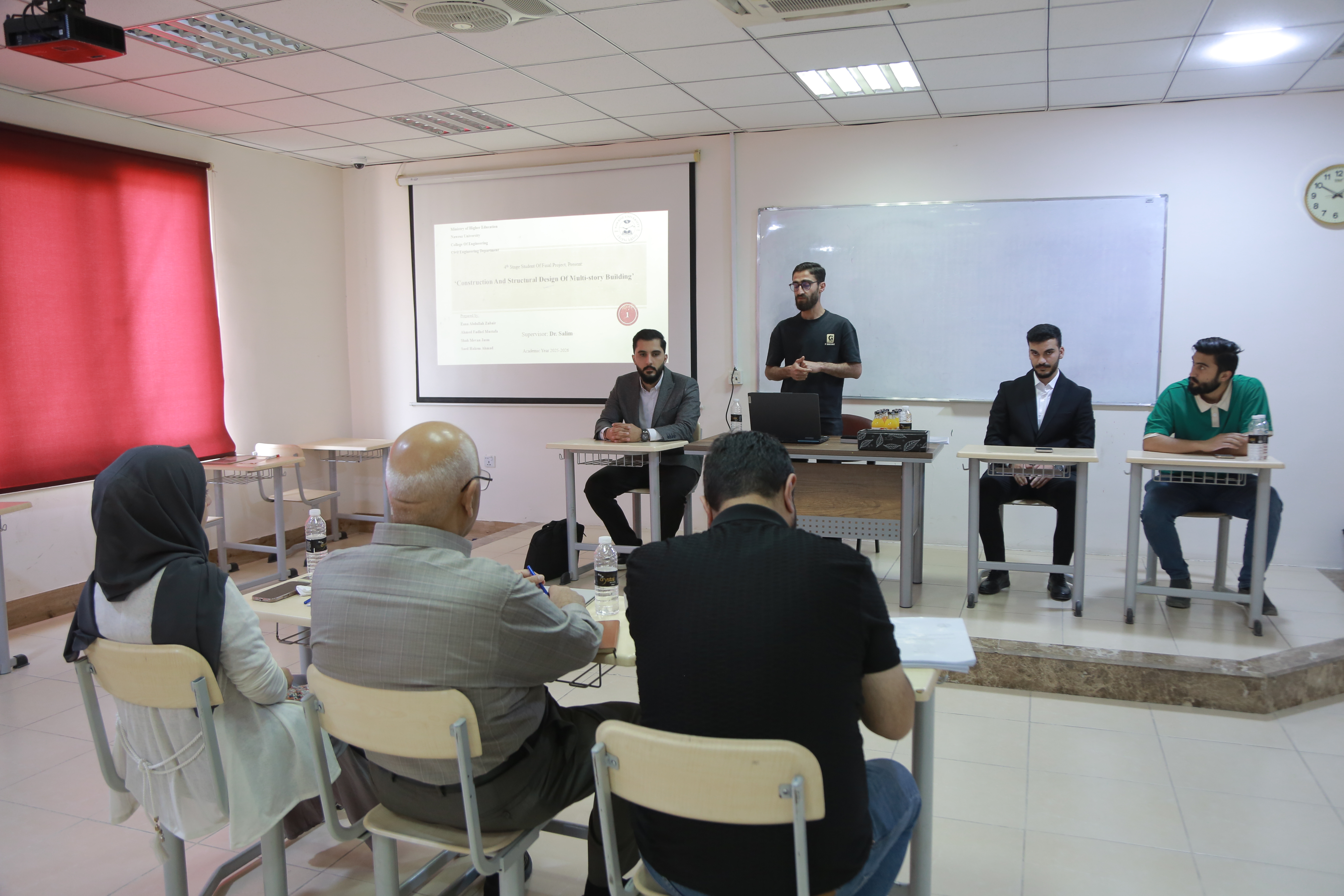 قسم الهندسة المدنية في جامعة نوروز يبدأ مناقشة مشاريع التخرج