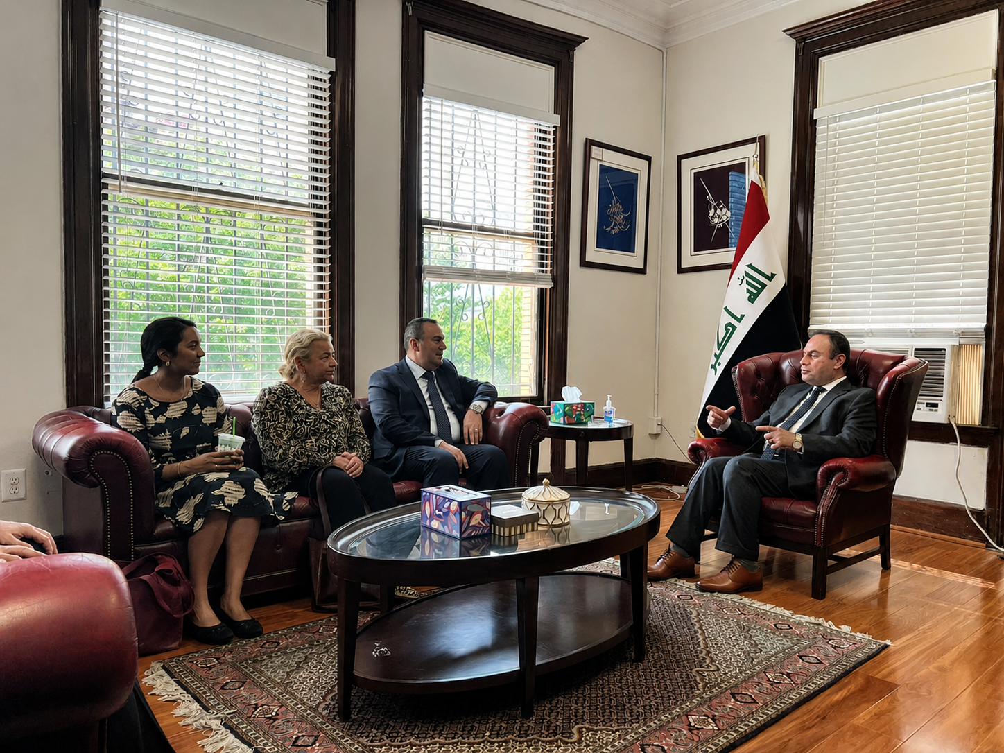 Nawroz University President  and the Iraqi Embassy in Washington Discuss Cooperation Opportunities with American Universities
