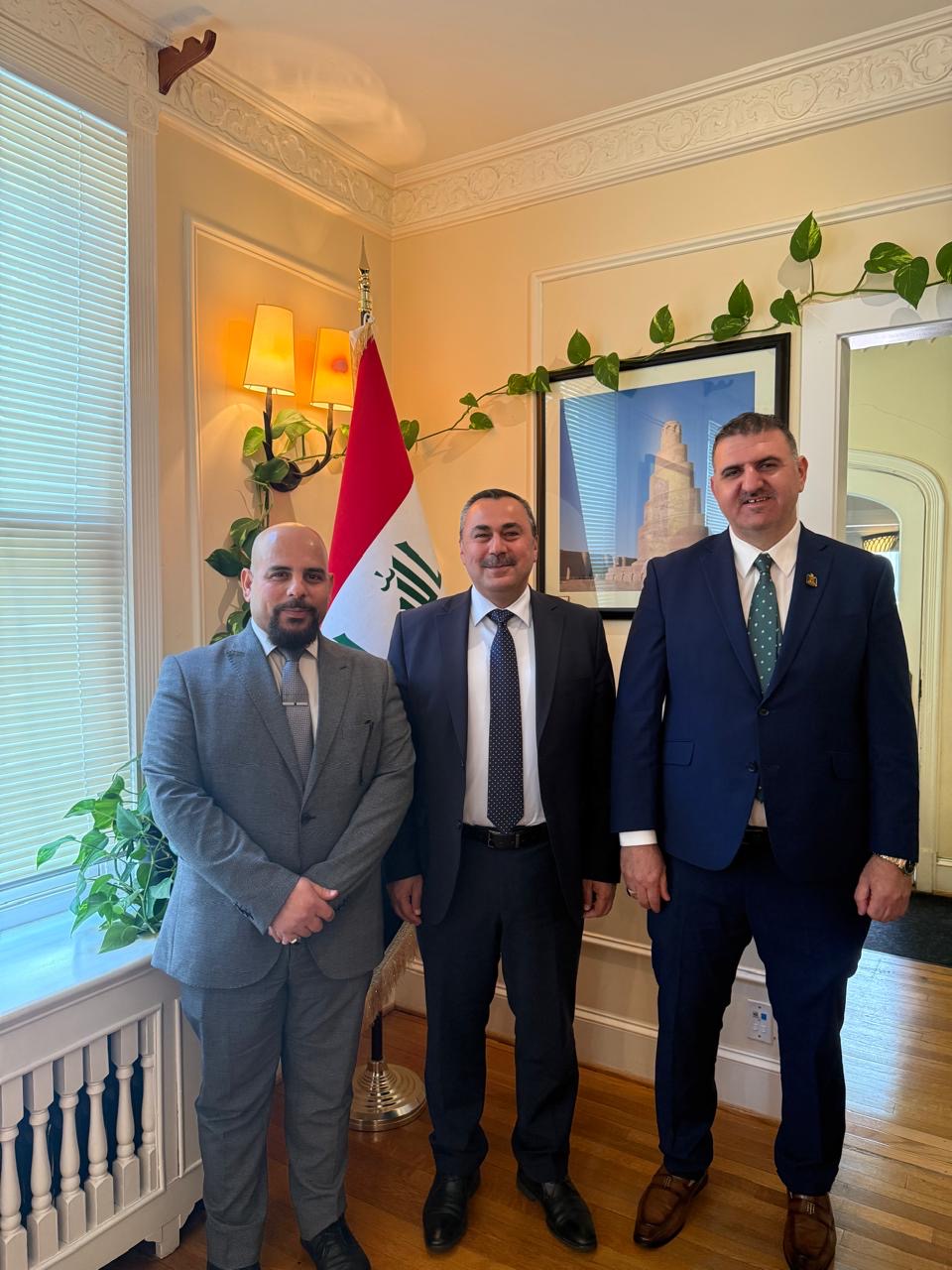 Nawroz University President  and the Iraqi Embassy in Washington Discuss Cooperation Opportunities with American Universities