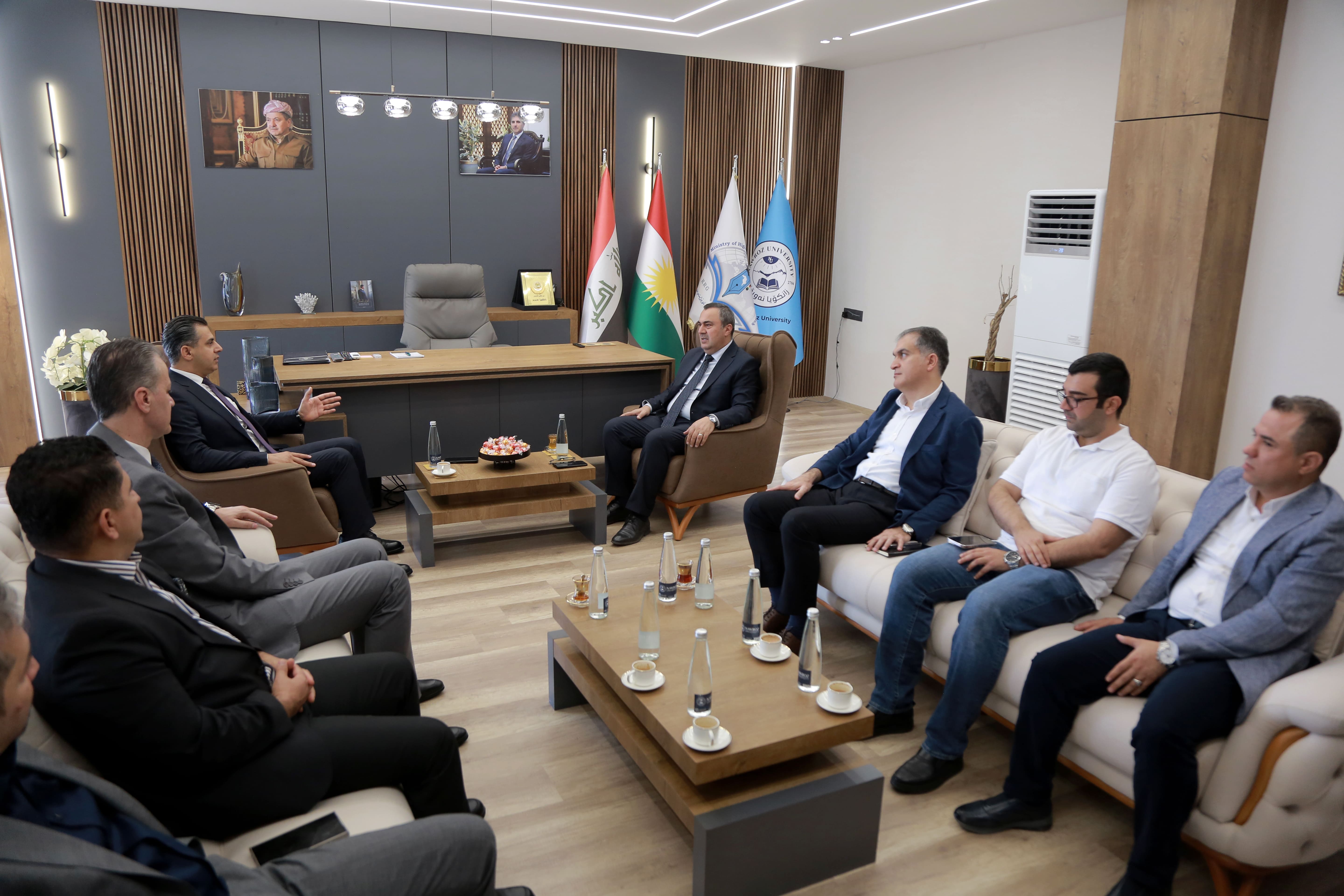 President of Nawroz University Receives a Delegation from the Ministry of Higher Education