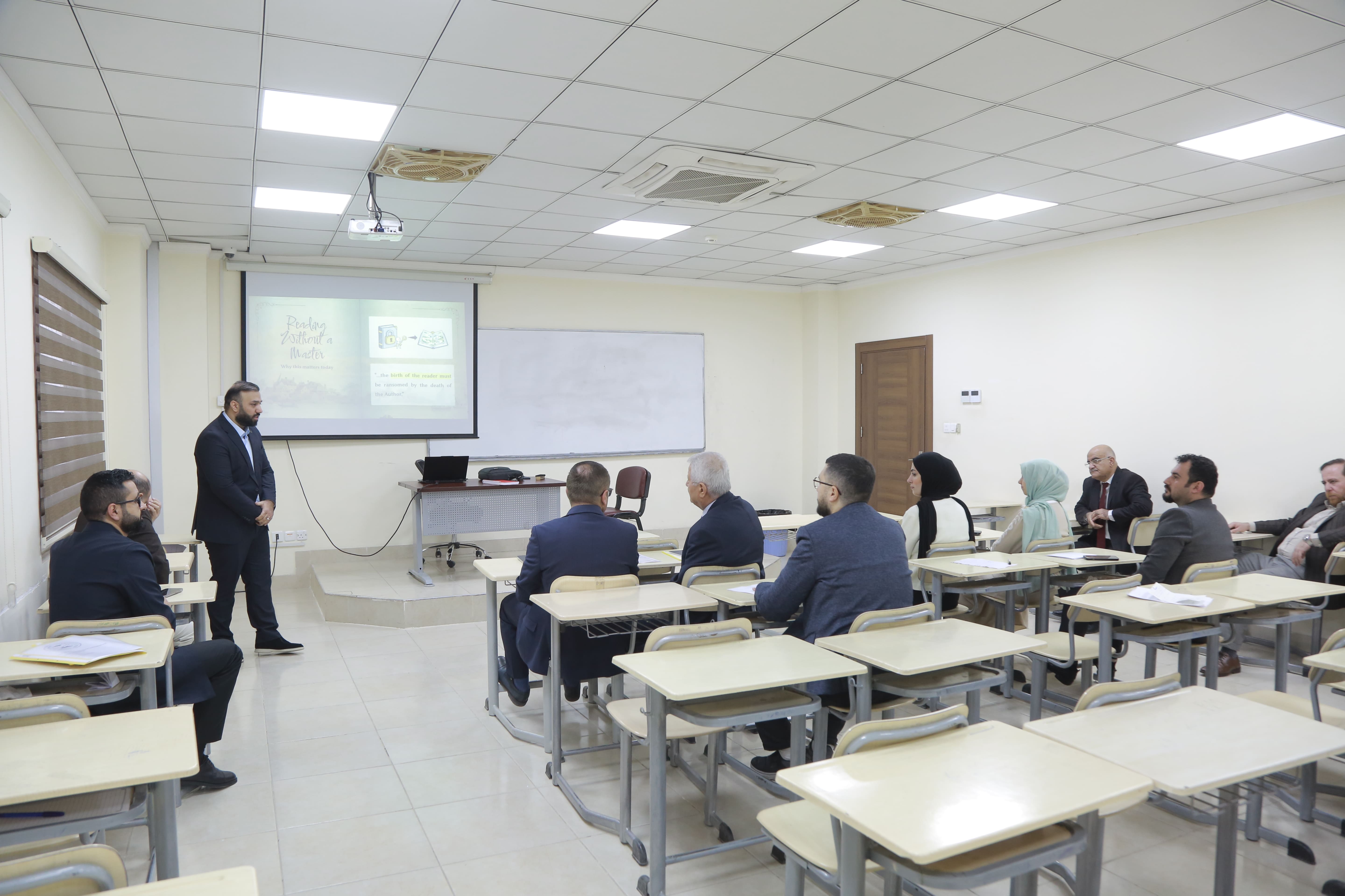 محاضرة حول موت المؤلف فی جامعة نوروز