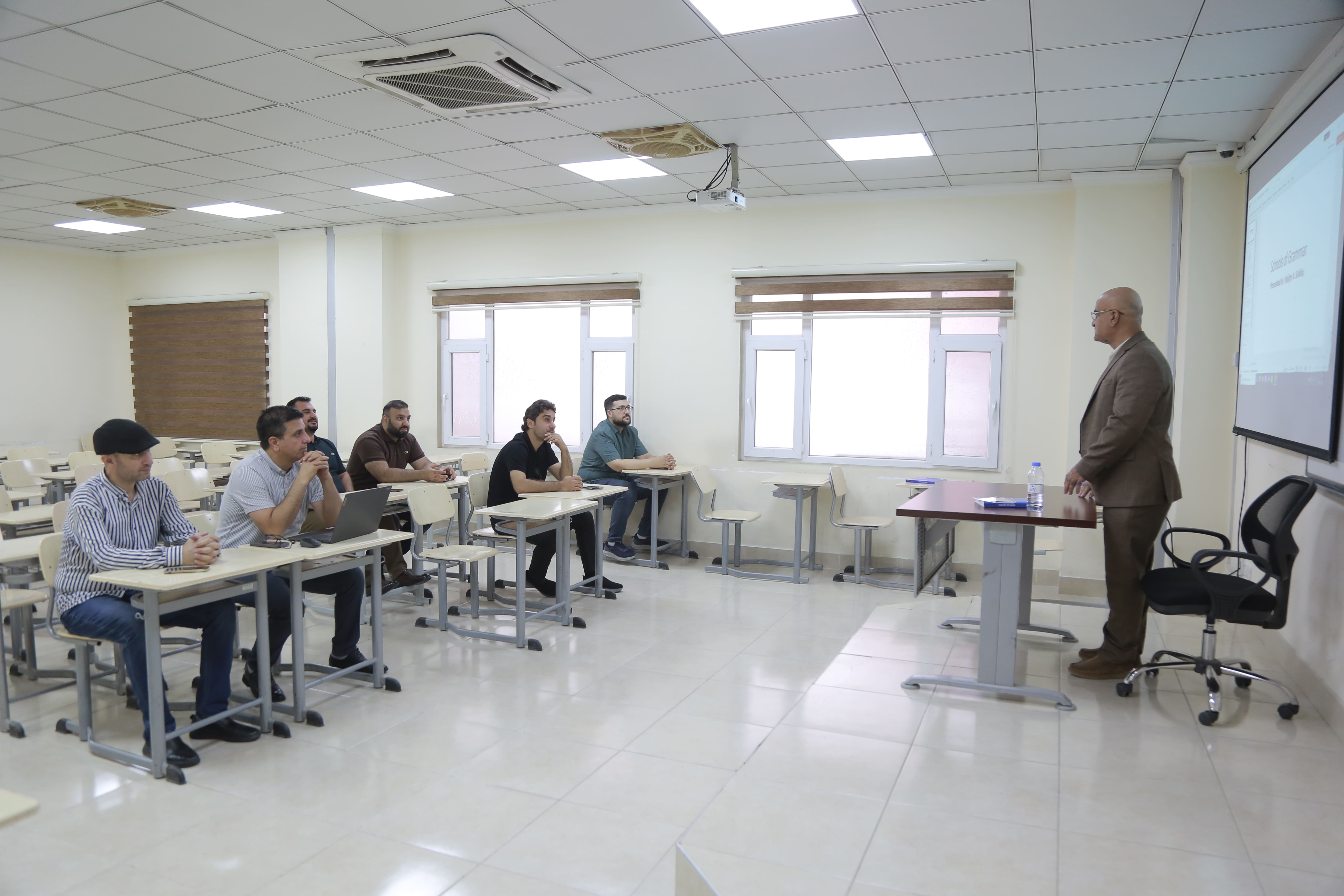 A Lecture at Nawroz University about types of Grammatical schools