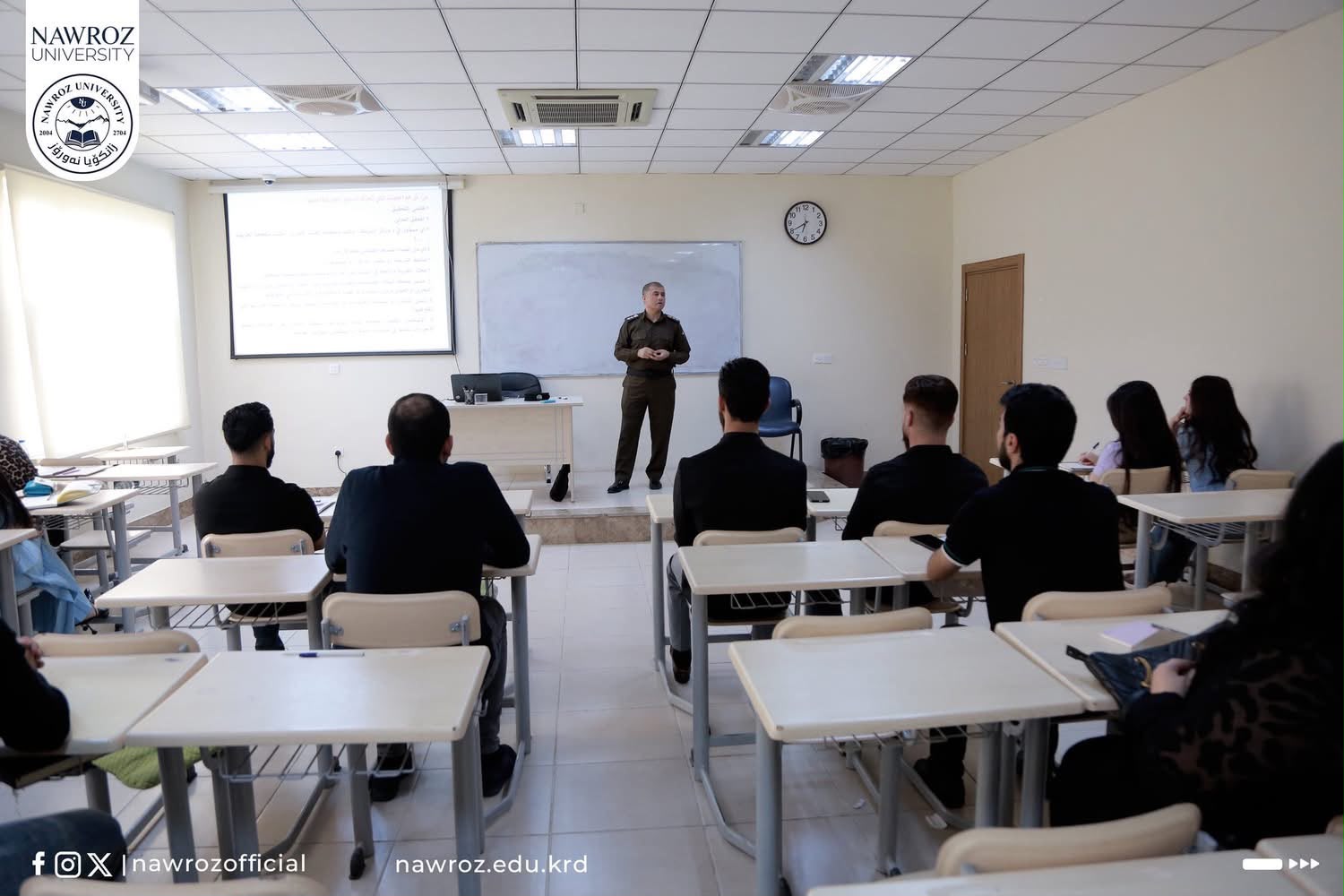 محاضرة في جامعة نوروز حول الشكاوى الجنائية وشكاوى العنف الأسري
