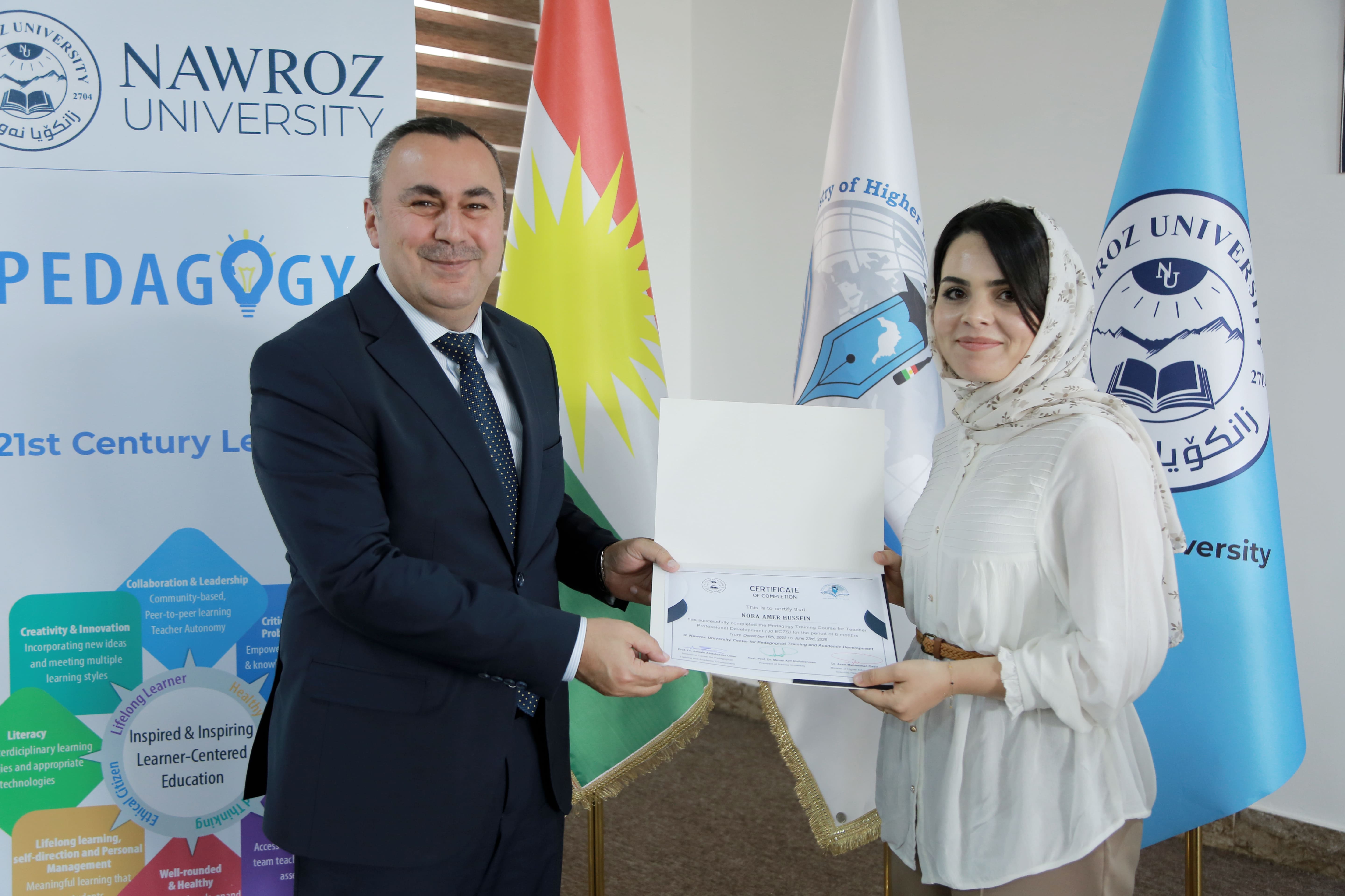Nawroz University Celebrates the Completion of the 9th Pedagogical Training Course