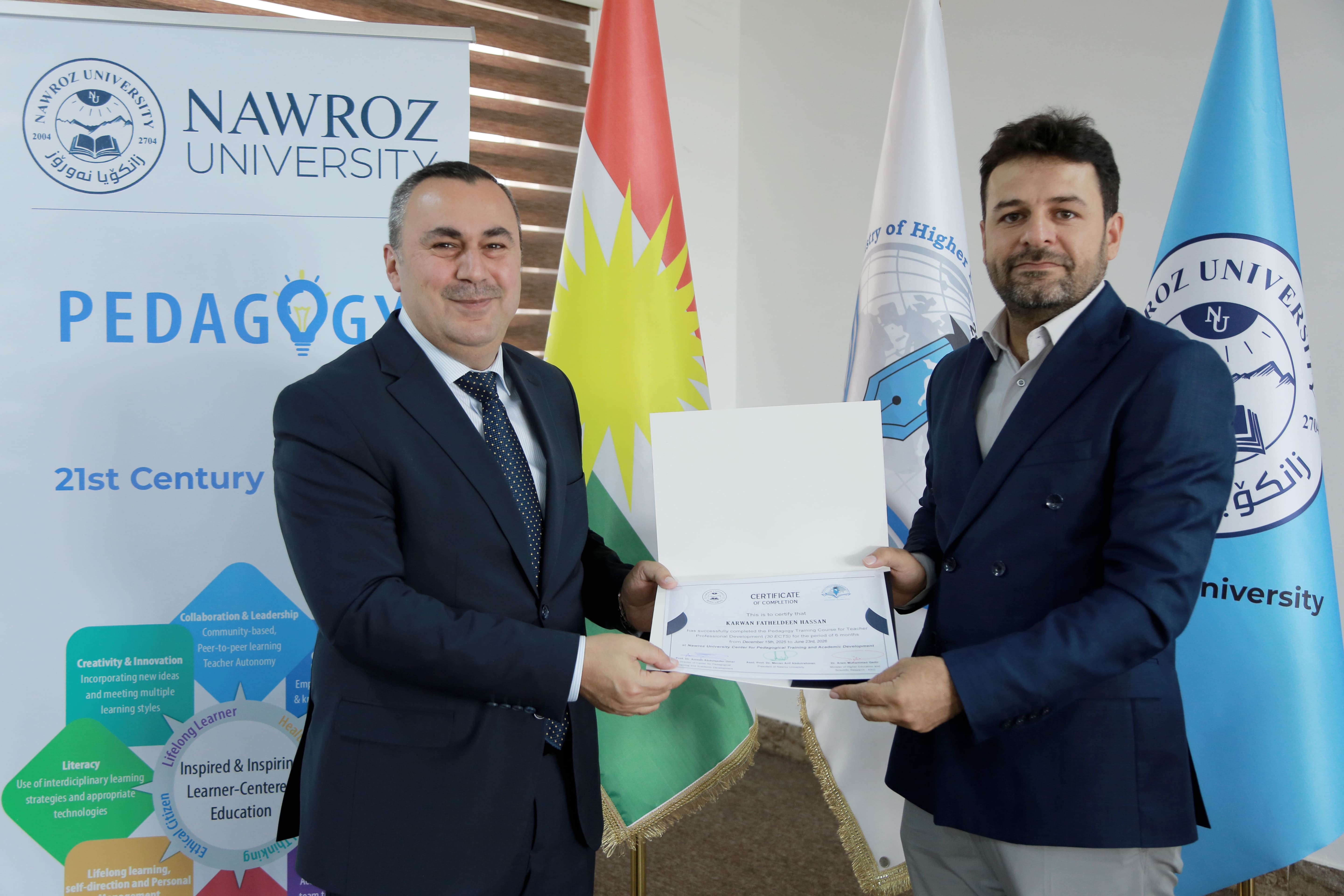 Nawroz University Celebrates the Completion of the 9th Pedagogical Training Course