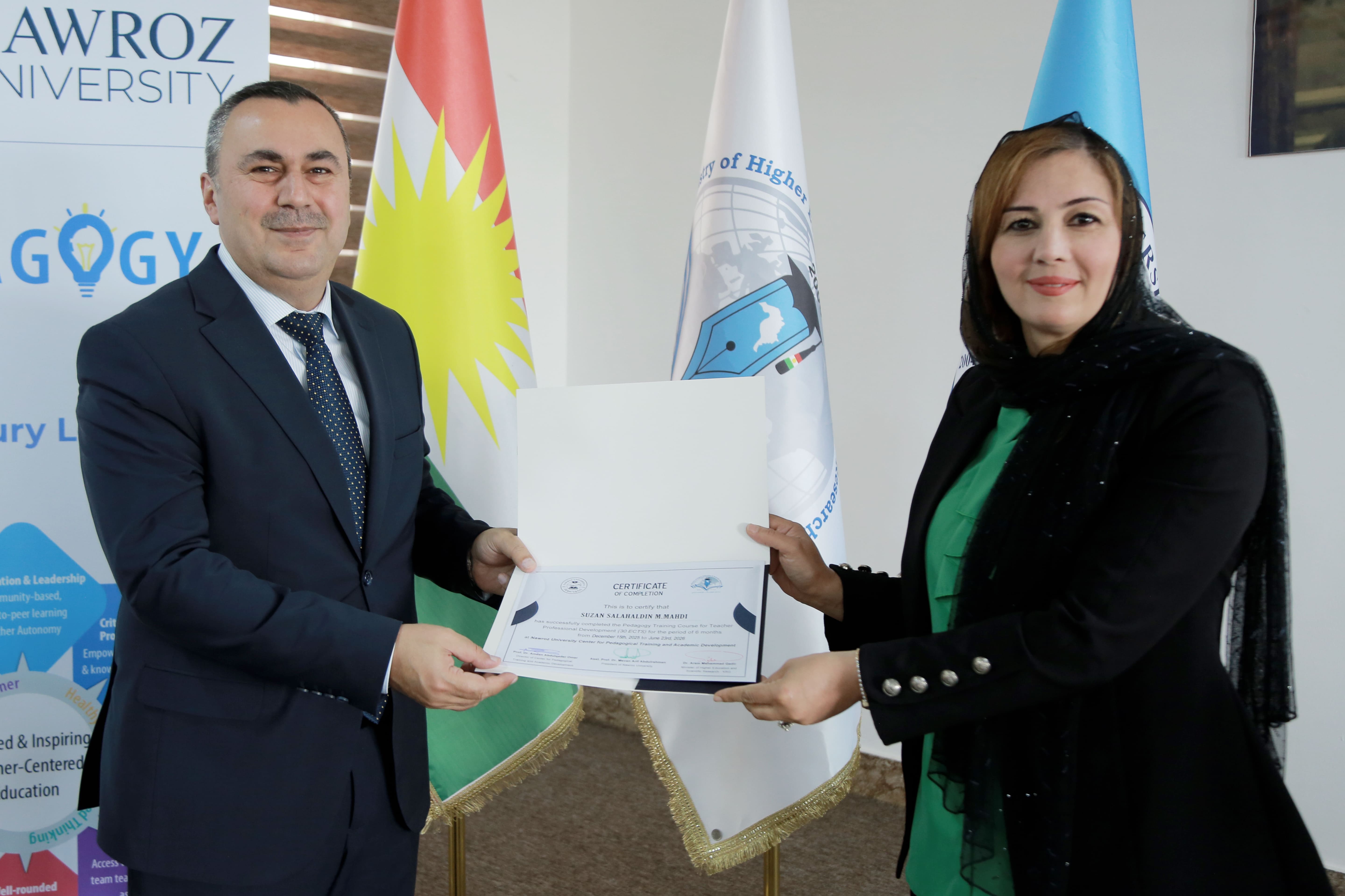 Nawroz University Celebrates the Completion of the 9th Pedagogical Training Course