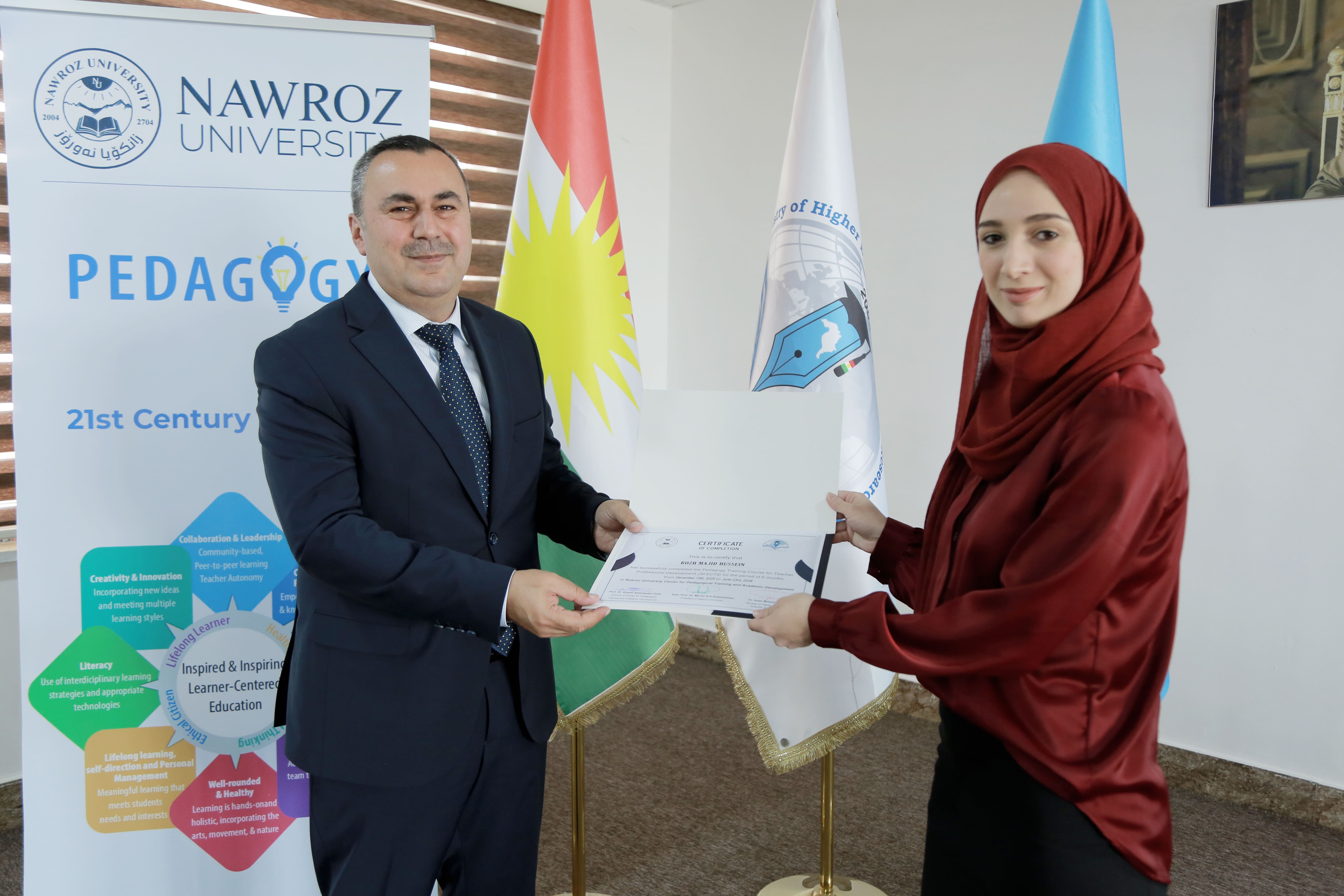Nawroz University Celebrates the Completion of the 9th Pedagogical Training Course