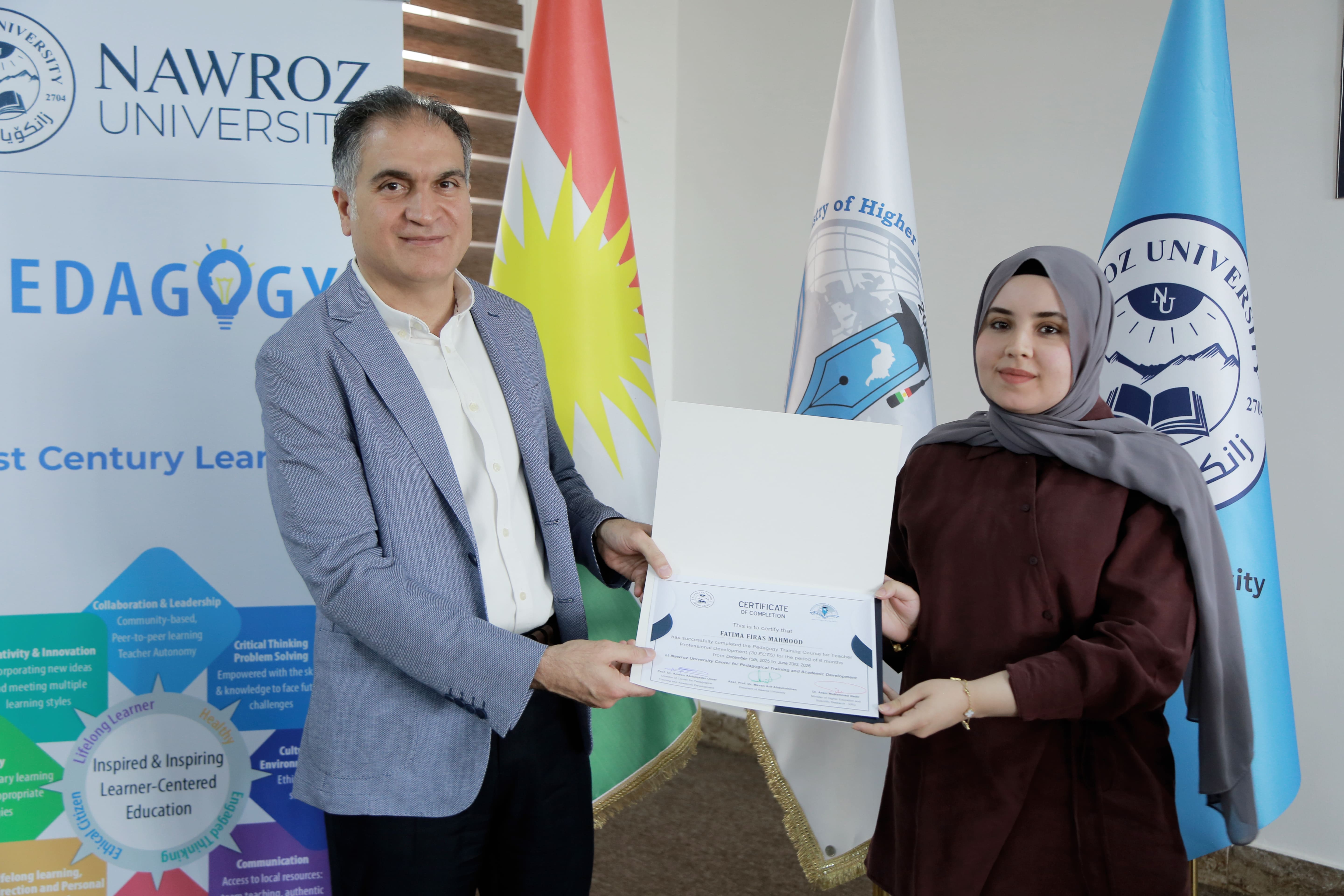 Nawroz University Celebrates the Completion of the 9th Pedagogical Training Course