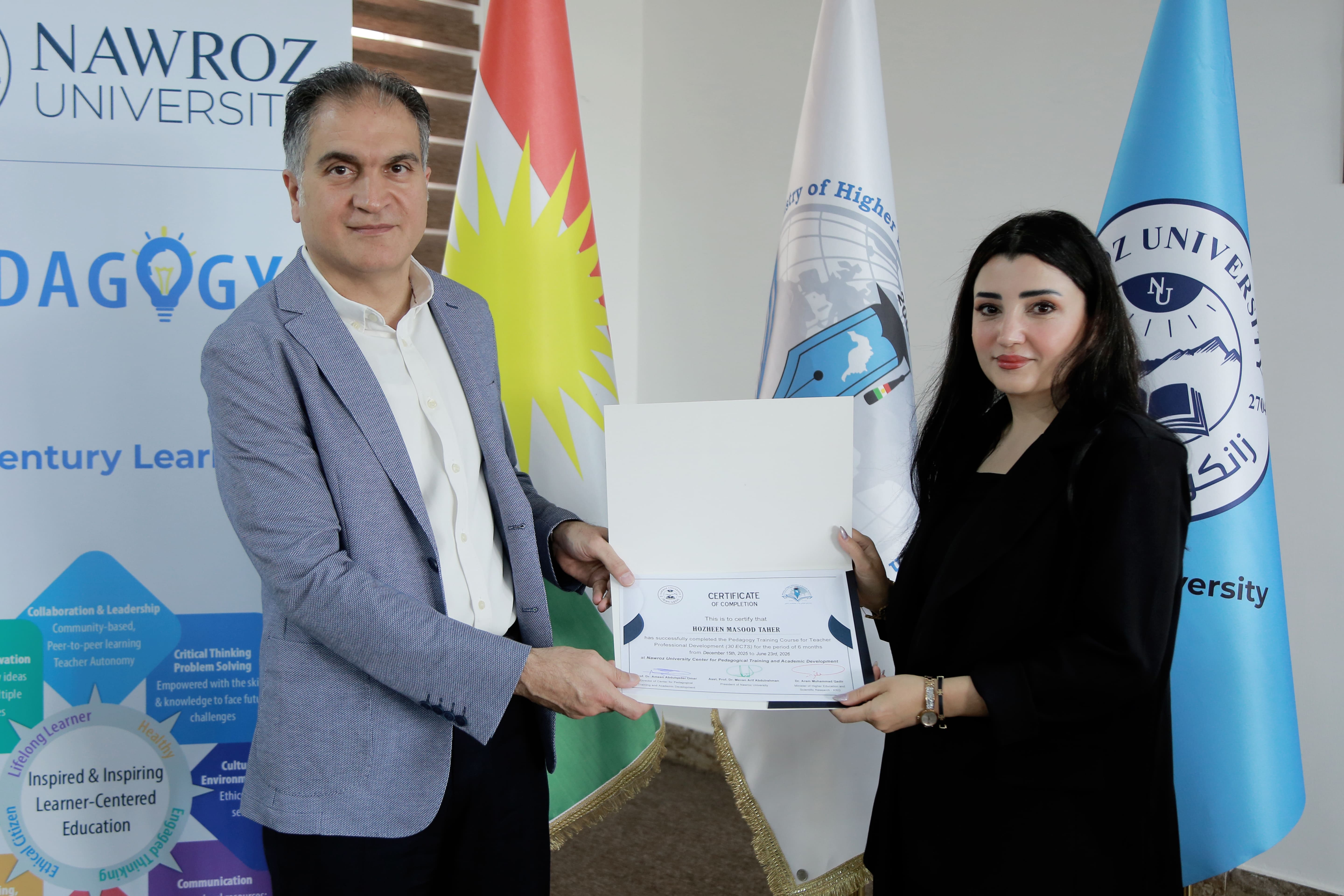 Nawroz University Celebrates the Completion of the 9th Pedagogical Training Course