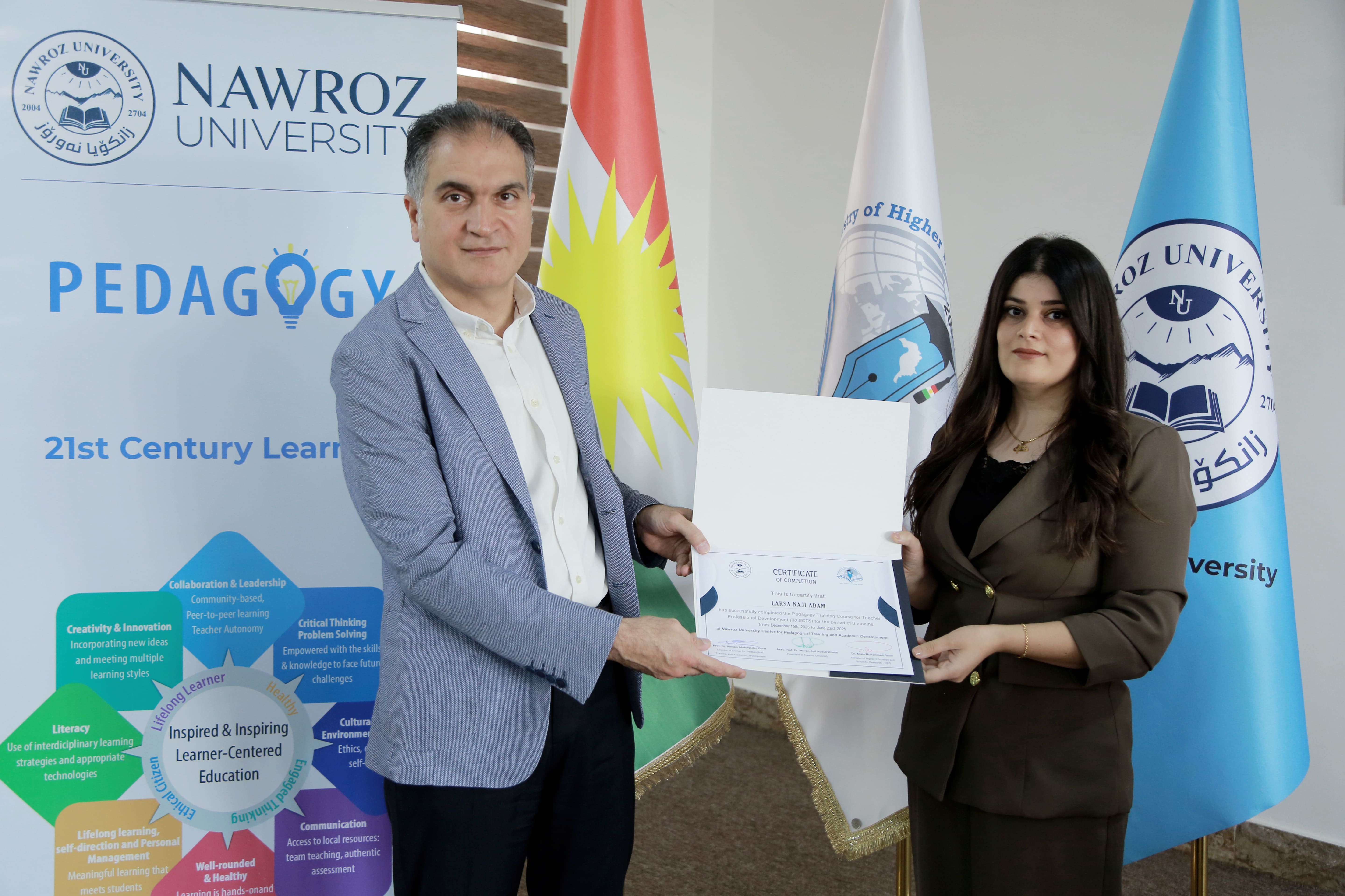 Nawroz University Celebrates the Completion of the 9th Pedagogical Training Course