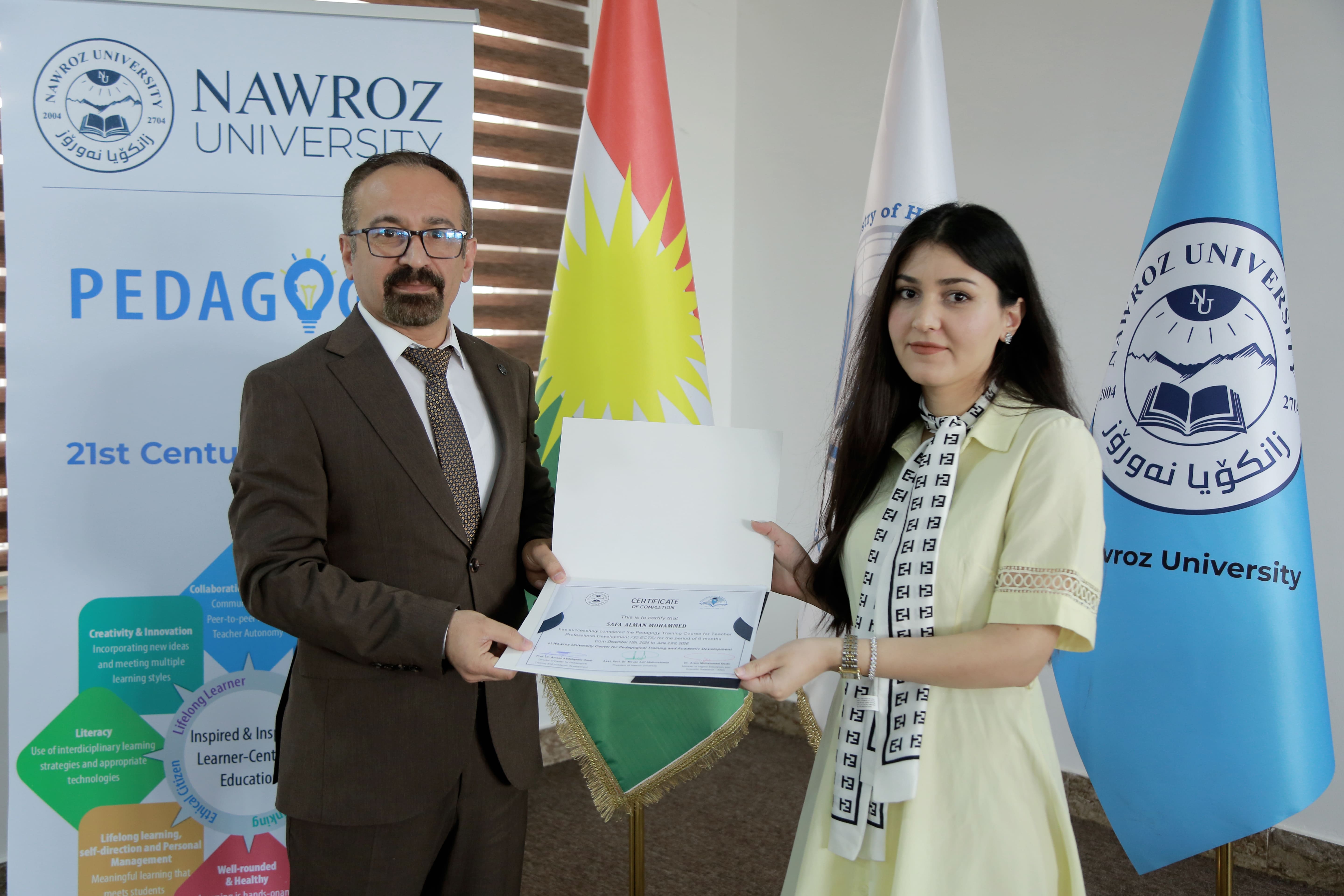 Nawroz University Celebrates the Completion of the 9th Pedagogical Training Course