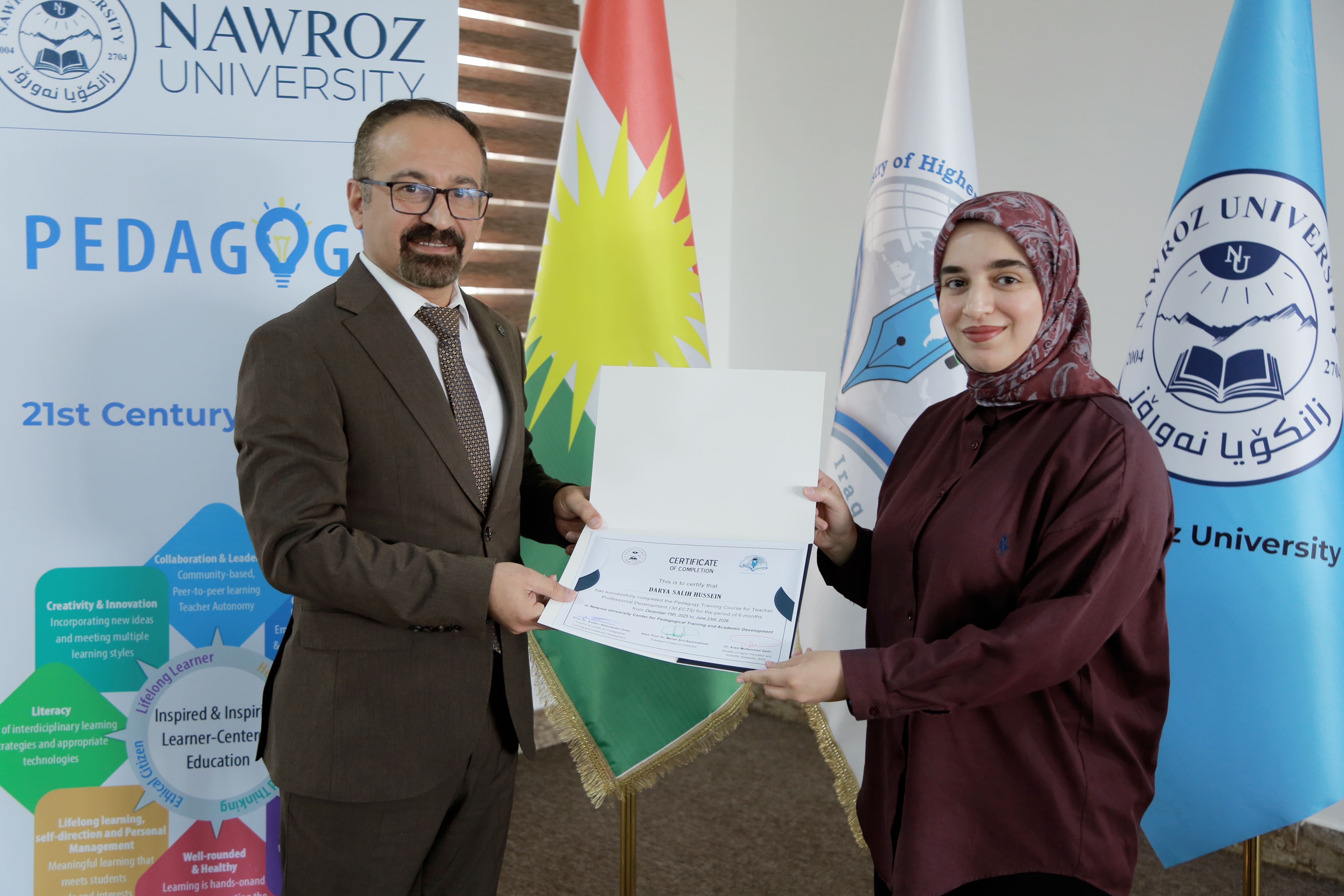 Nawroz University Celebrates the Completion of the 9th Pedagogical Training Course