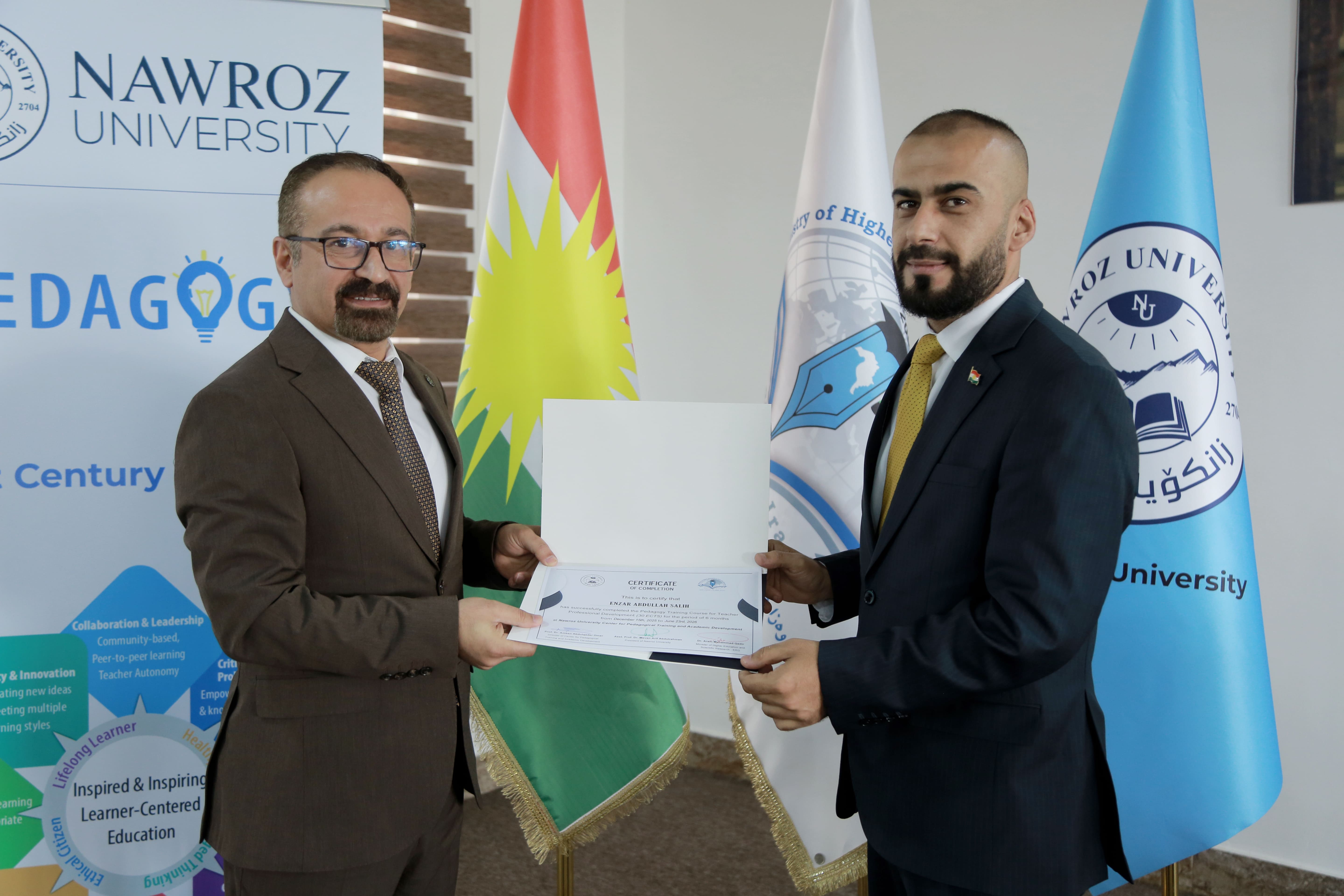 Nawroz University Celebrates the Completion of the 9th Pedagogical Training Course