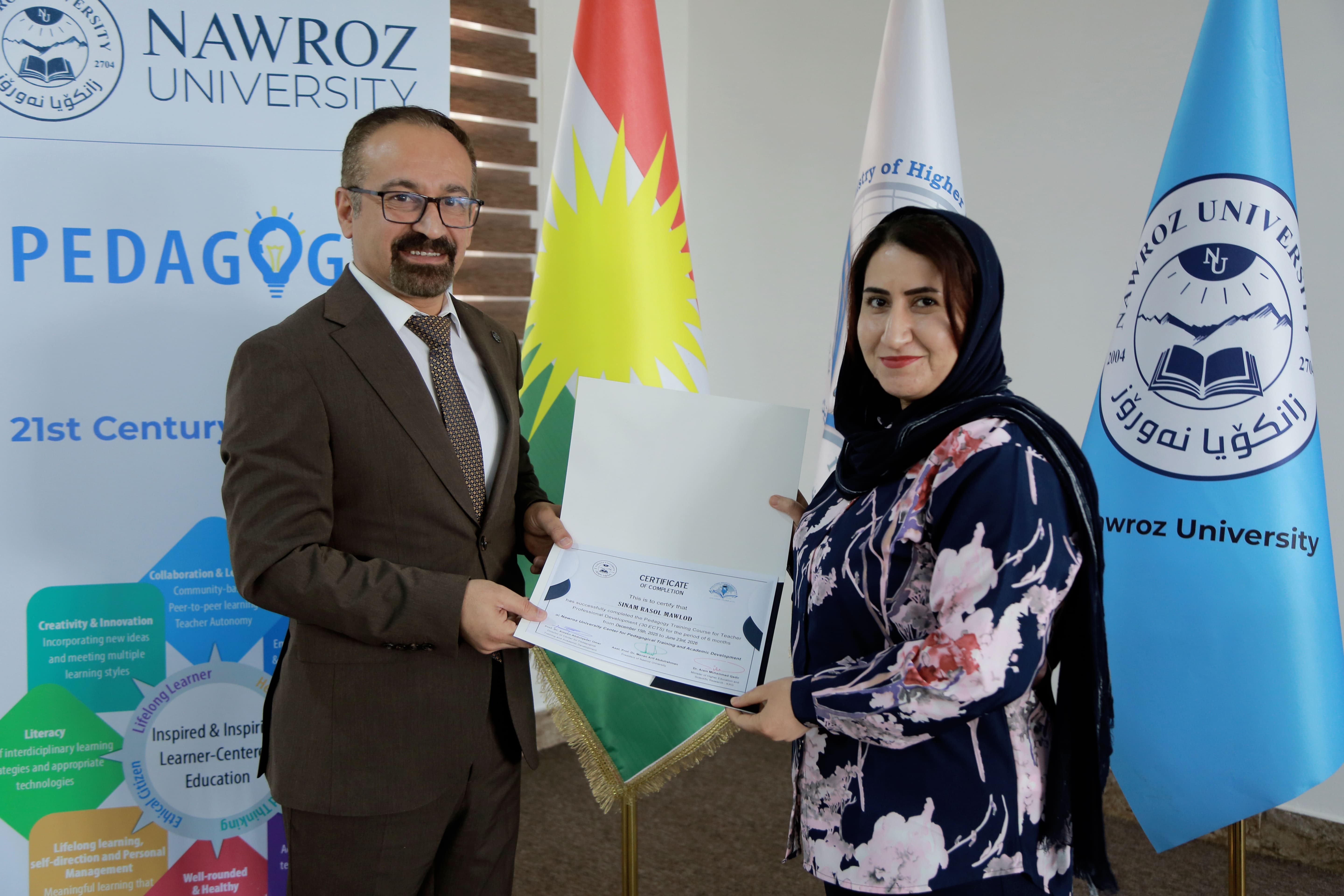 Nawroz University Celebrates the Completion of the 9th Pedagogical Training Course