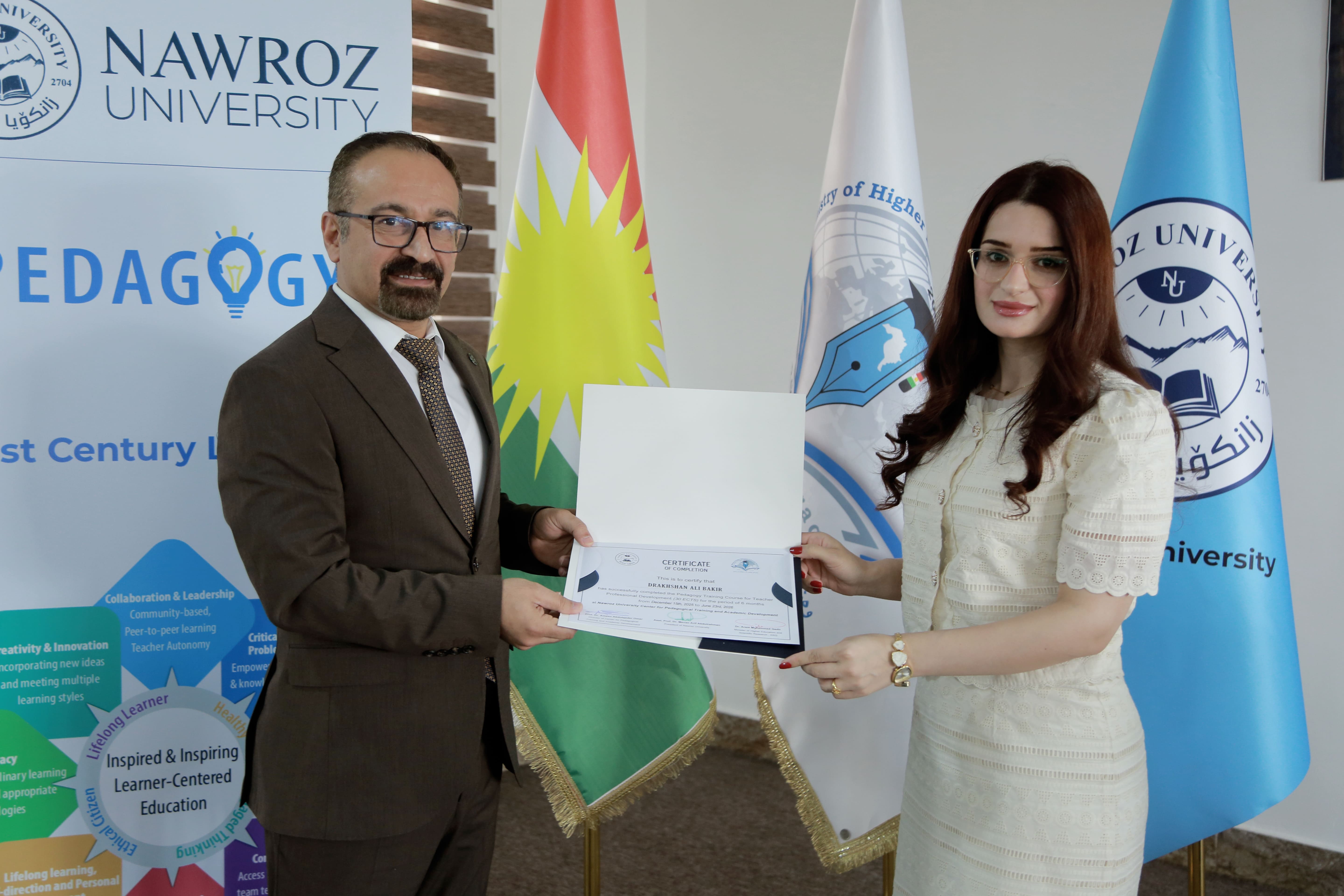 Nawroz University Celebrates the Completion of the 9th Pedagogical Training Course