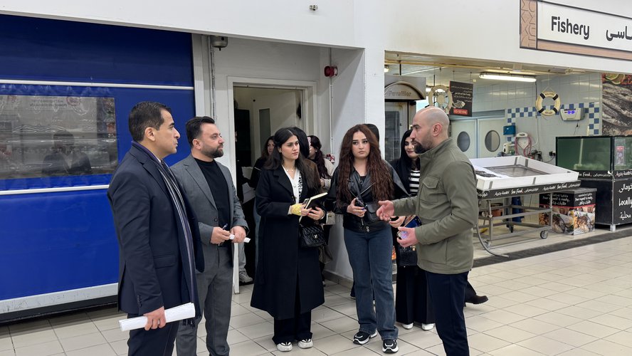 قوتابيێن كۆليژا كارگێرى و ئابوورى چوونه‌ بازارێ كارفۆر
