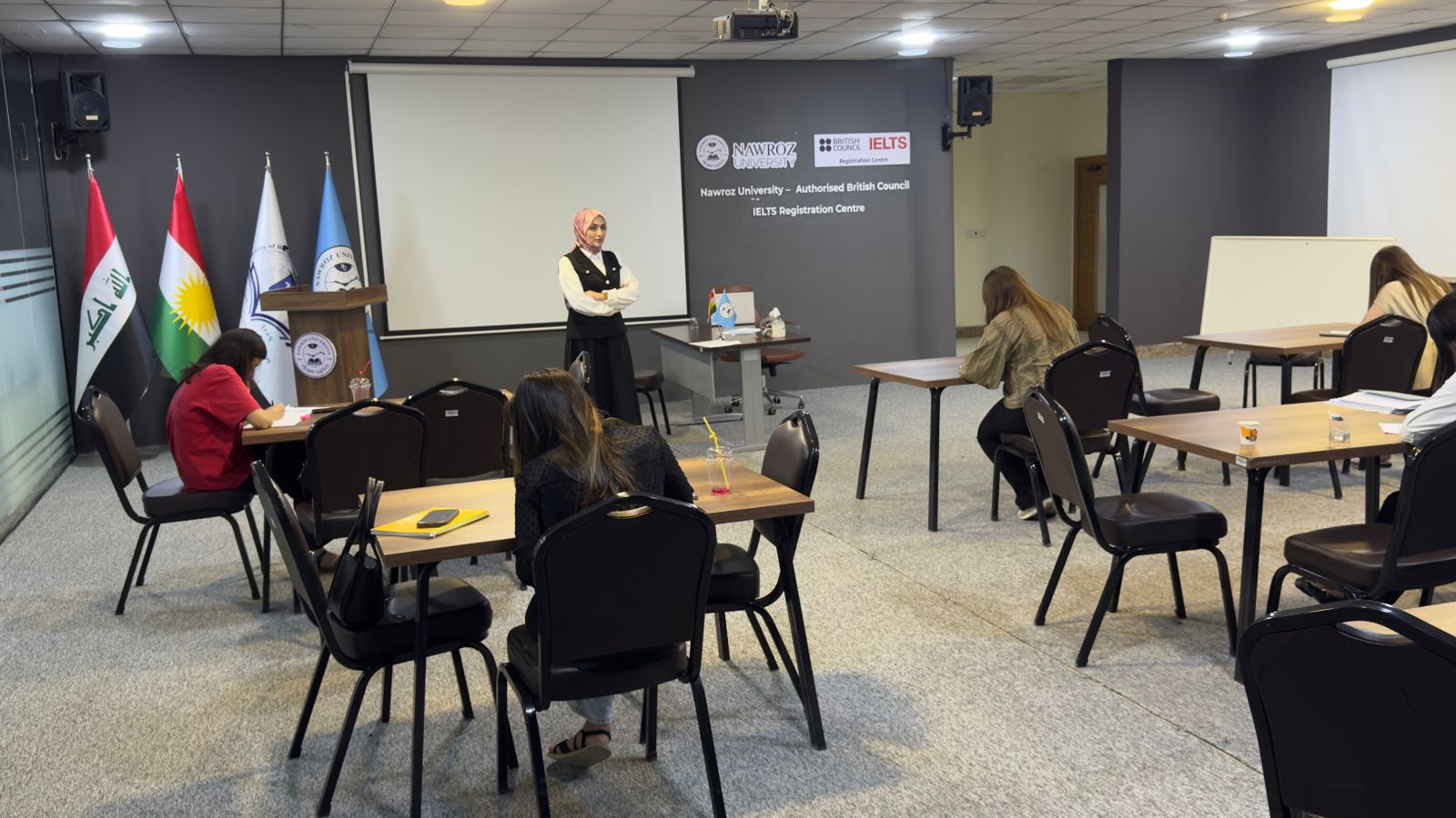 IELTS Preparation Course Participants Take Mock Exam at Nawroz University