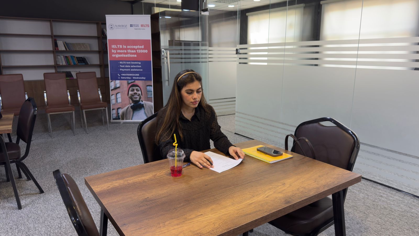 IELTS Preparation Course Participants Take Mock Exam at Nawroz University