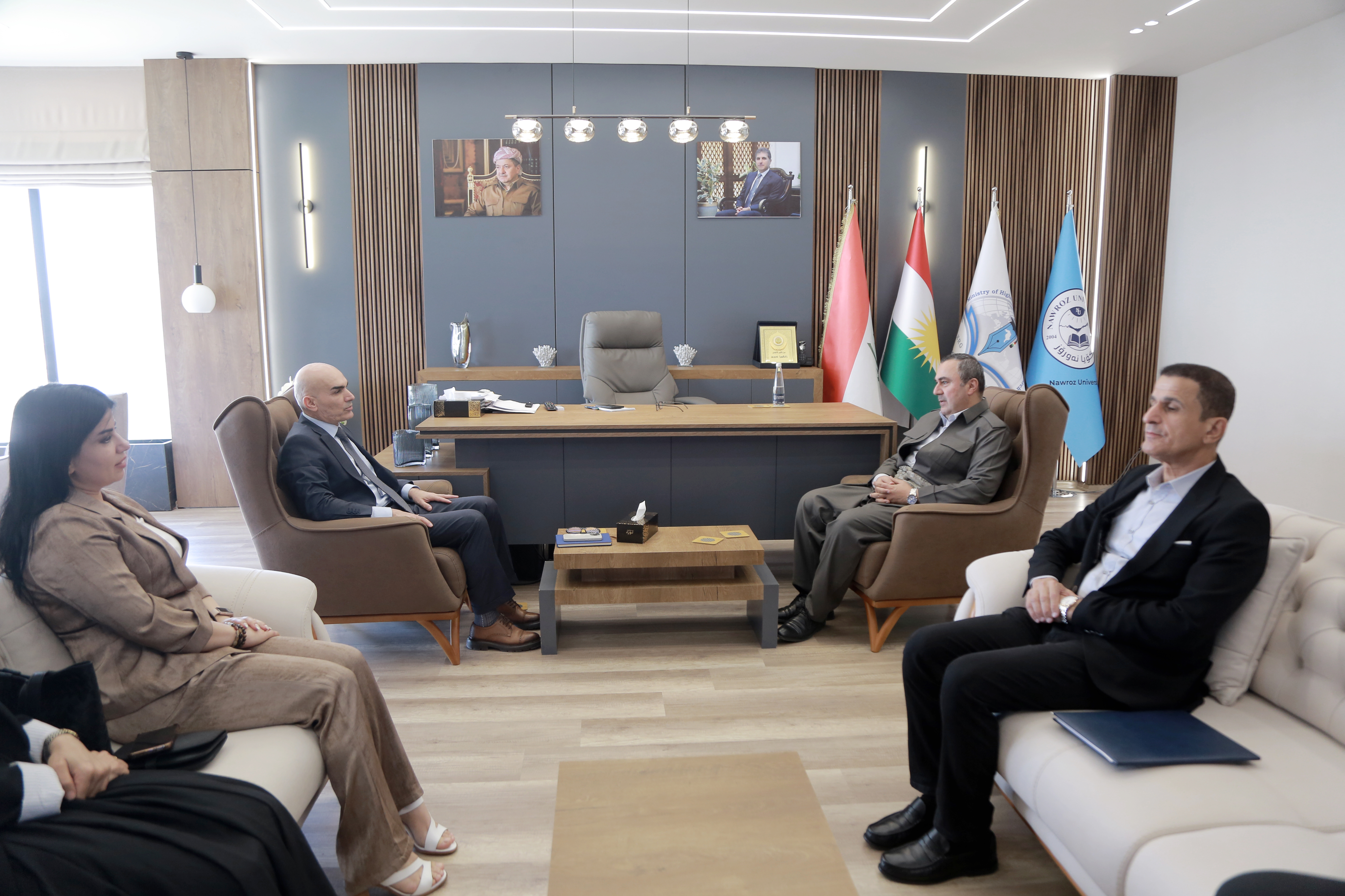 Nawroz University Receives Delegation from the Ministry of Higher Education and Scientific Research