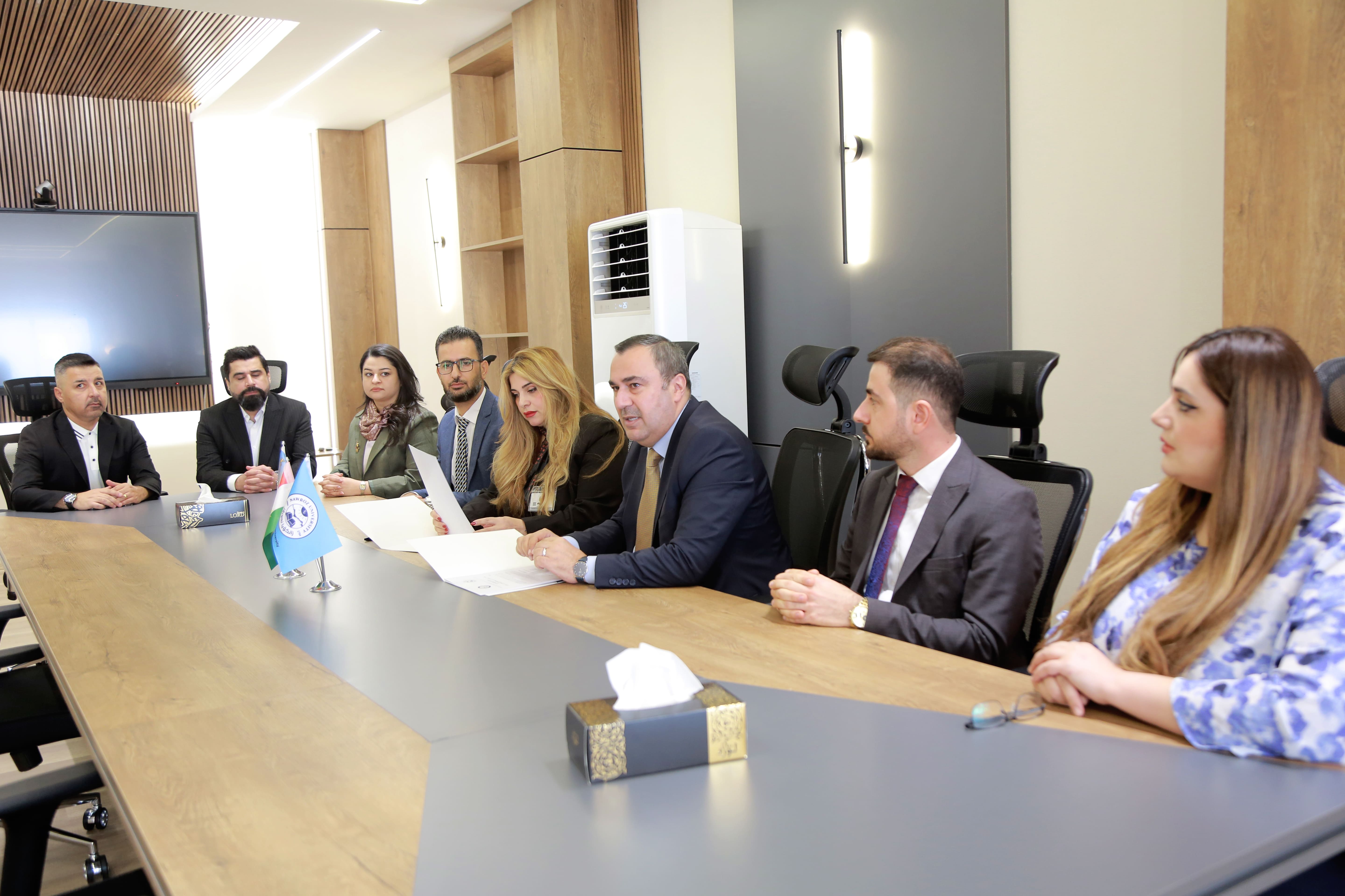 Nawroz University Signs Memorandum of Understanding with Institute of Computer - Duhok