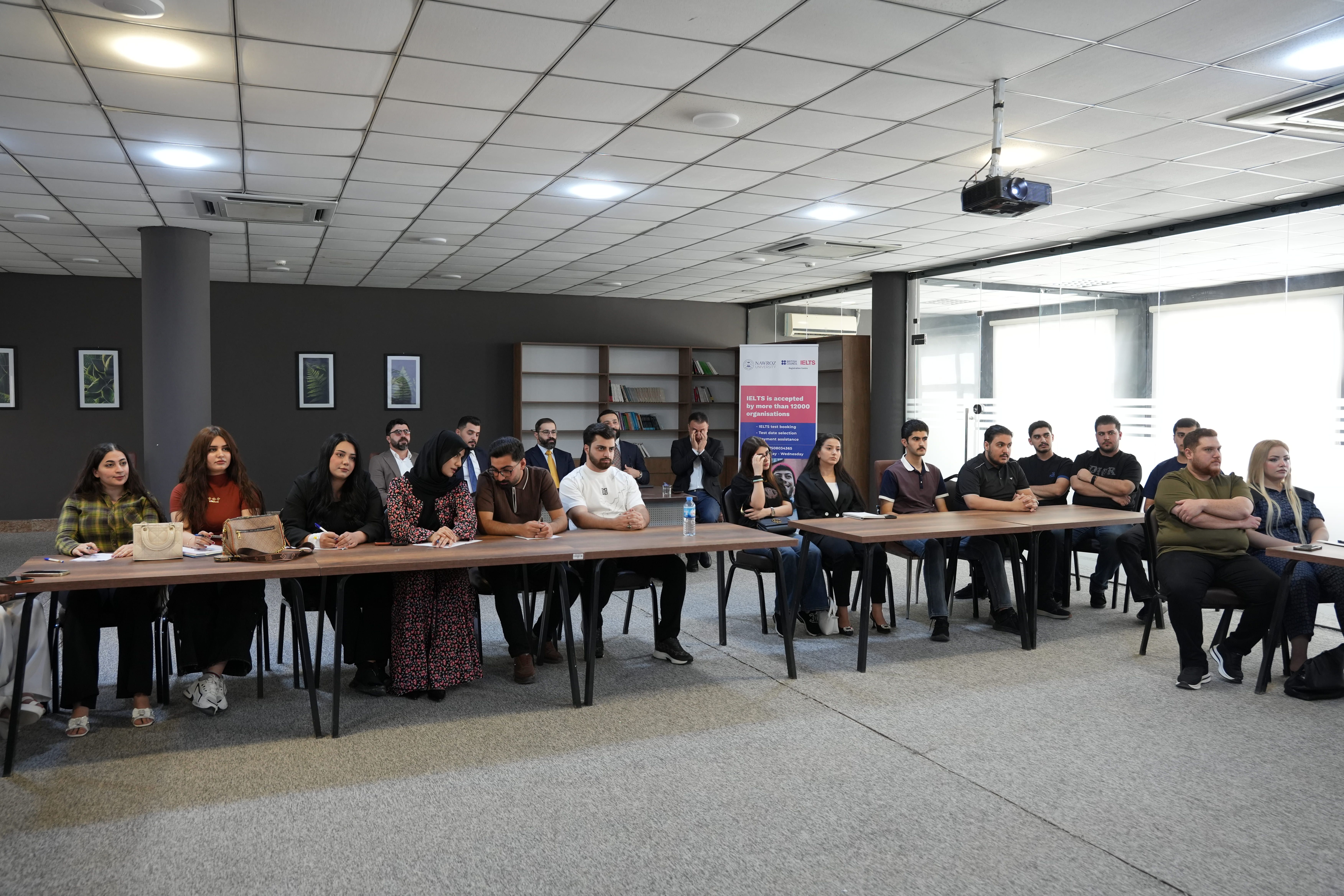 A workshop titled "Sustainable Development in the Iraqi State (2015–2030)" was held at Nawroz University