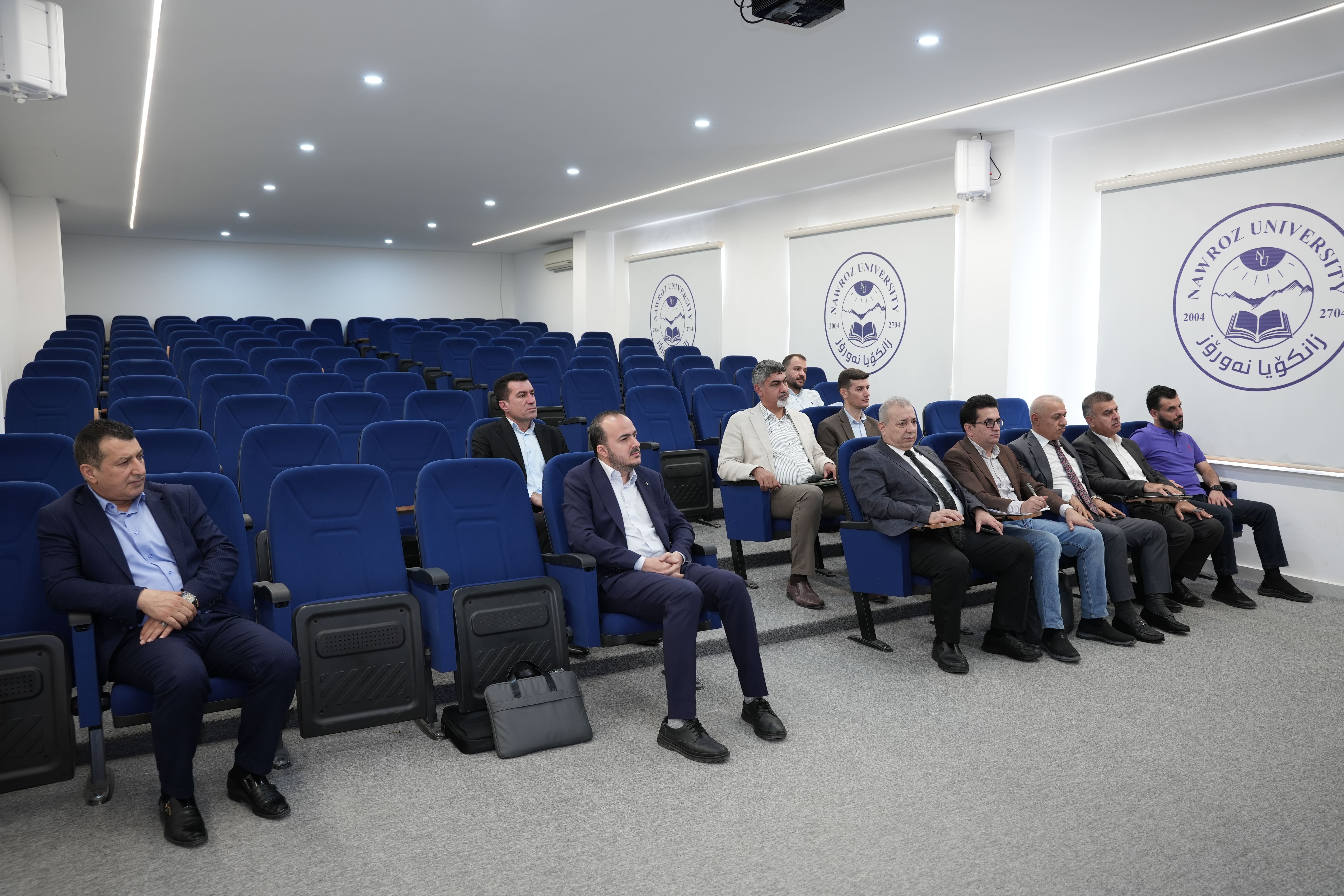 A seminar at Nawroz University on "Procedures for the Professional Code of Conduct for University Faculty and Student Behavior."
