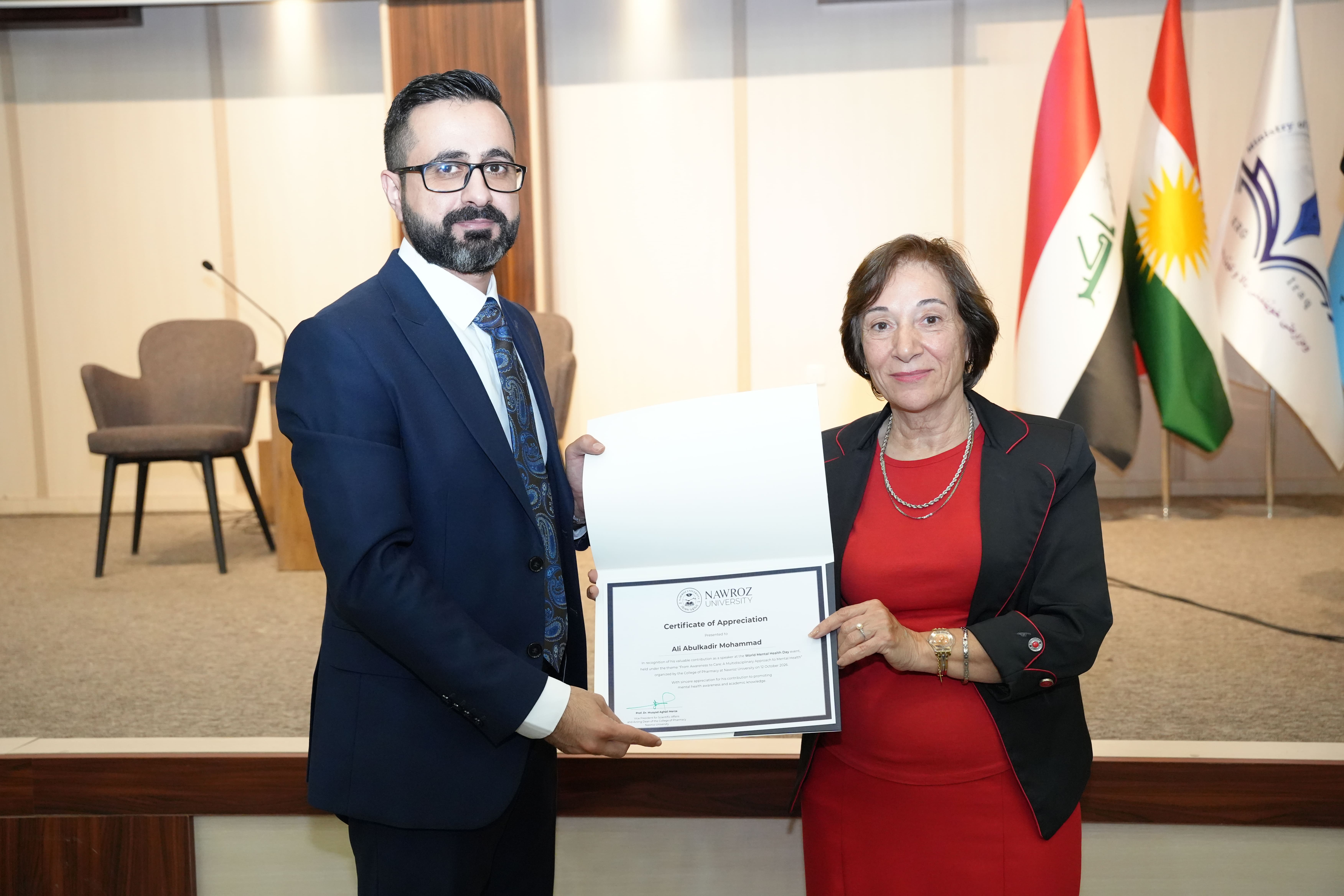 The College of Pharmacy at Nawroz University Holds Symposium on World Mental Health Day